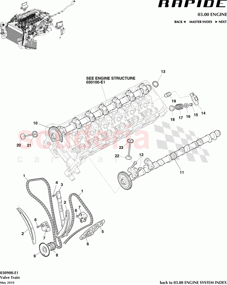 Valve Train of Aston Martin Aston Martin Rapide