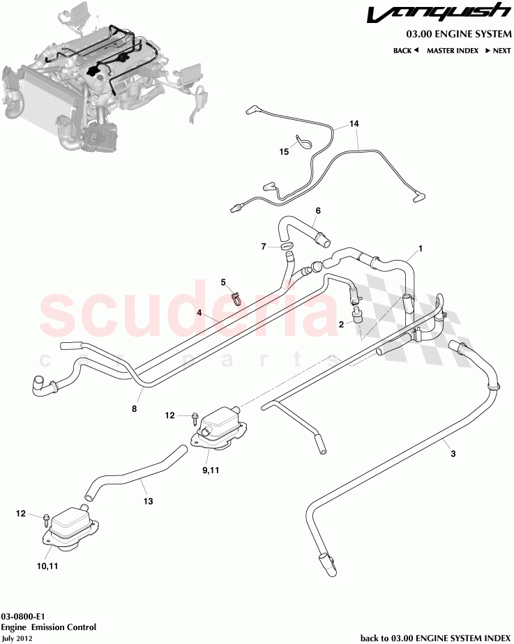 Engine Emission Control of Aston Martin Aston Martin Vanquish (2012+)