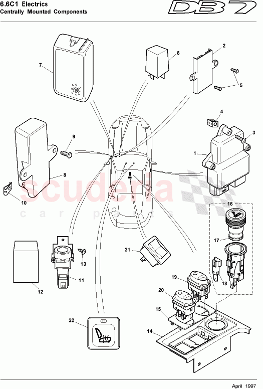 Centrally Mounted Components 1 of Aston Martin Aston Martin DB7 (1997)