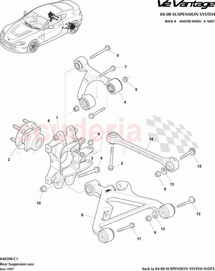 Rear Suspension Assembly of Aston Martin Aston Martin V12 Vantage