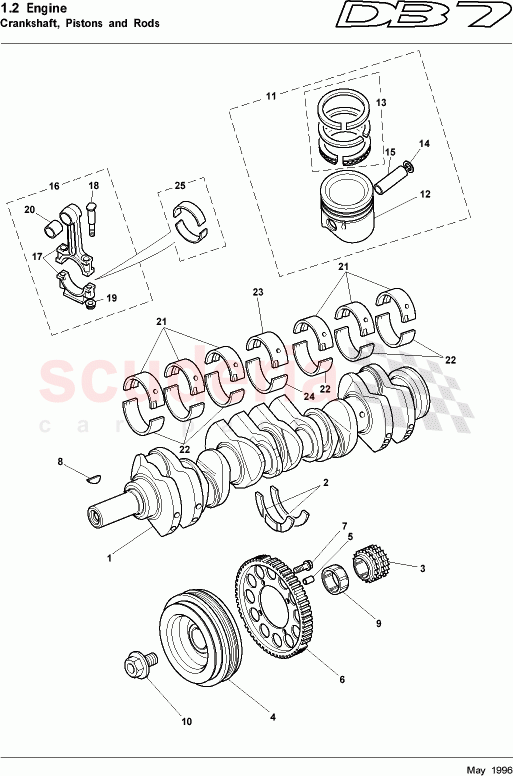 Crankshafts, Pistons and Rods of Aston Martin Aston Martin DB7 (1997)