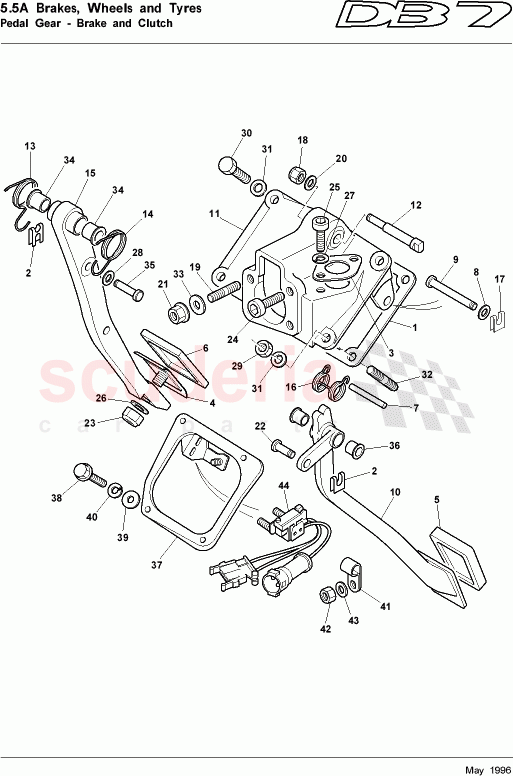 Pedal Gear - Brake and Clutch of Aston Martin Aston Martin DB7 (1997)