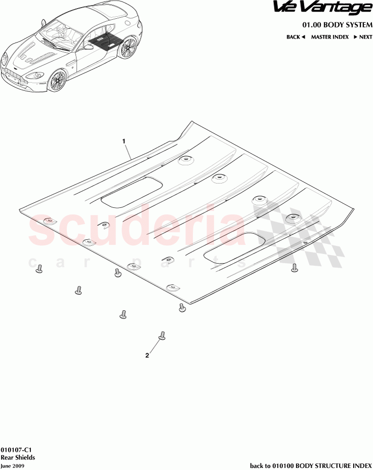 Rear Shields of Aston Martin Aston Martin V12 Vantage