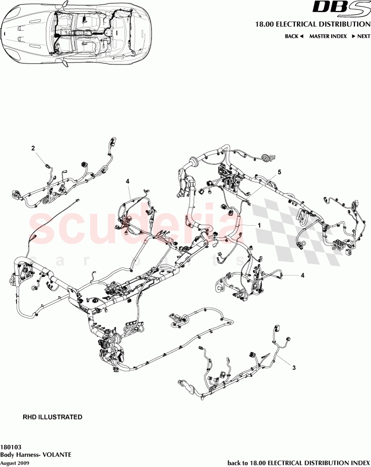 Body Harness (Volante) of Aston Martin Aston Martin DBS V12