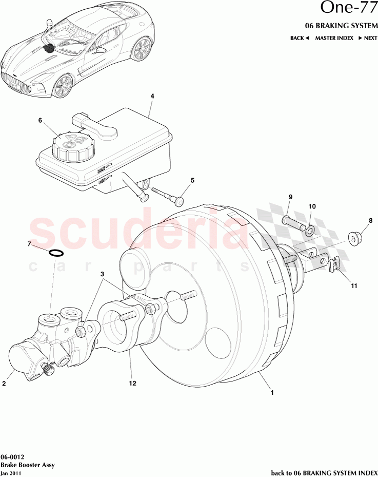 Brake Booster Assembly of Aston Martin Aston Martin One-77