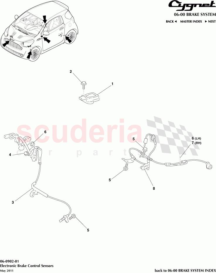 Electronic Brake Control Sensors of Aston Martin Aston Martin Cygnet