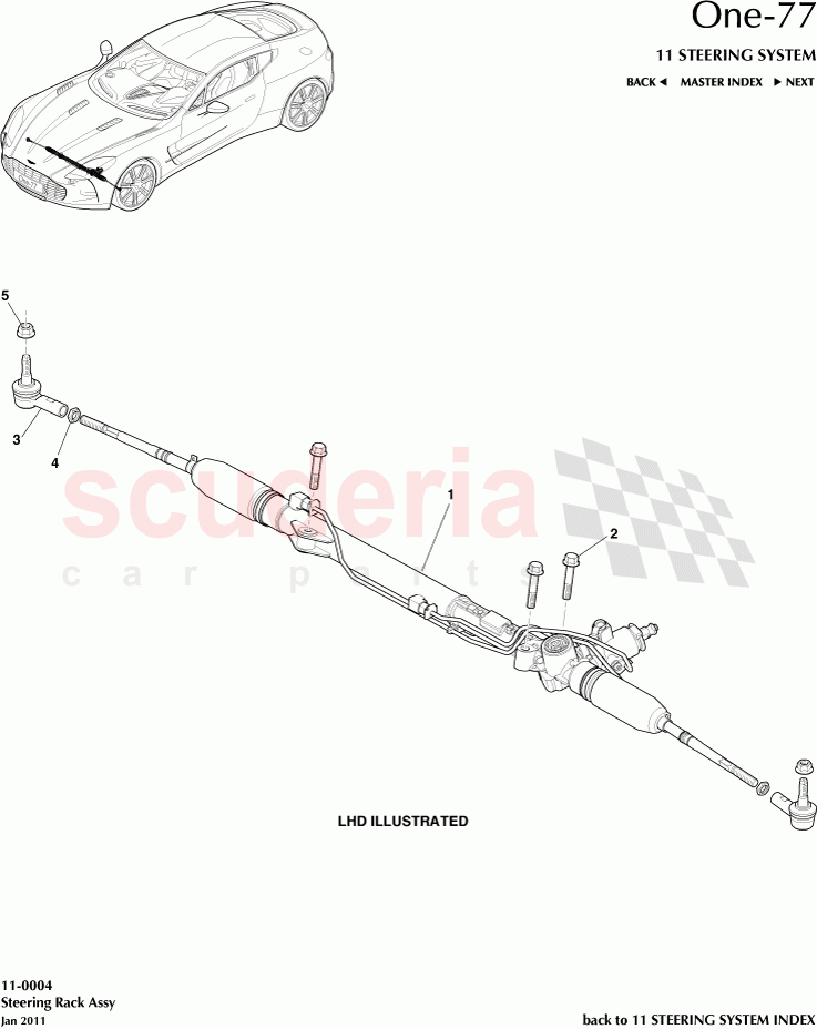 Steering Rack Assembly of Aston Martin Aston Martin One-77