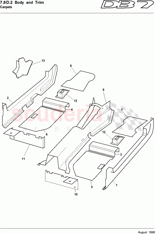 Carpets of Aston Martin Aston Martin DB7 (1995)