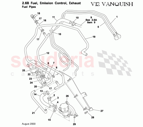 Fuel Pipes 2 of Aston Martin Aston Martin Vanquish (2001-2007)