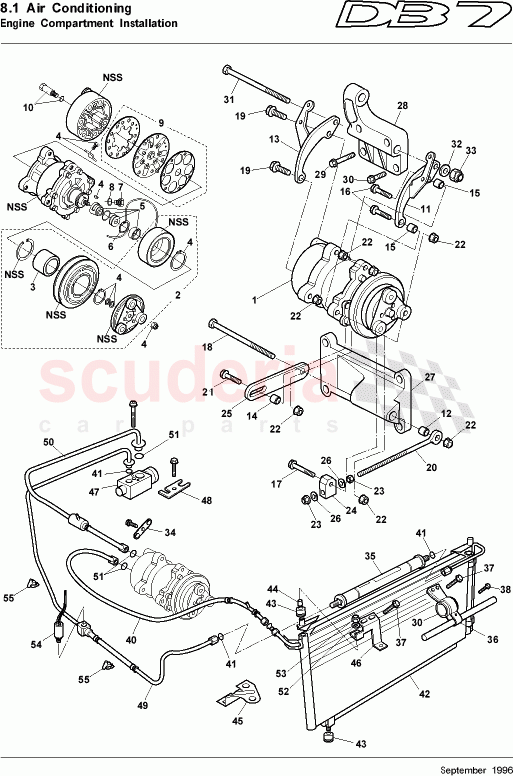 Engine Compartment Installation of Aston Martin Aston Martin DB7 (1997)