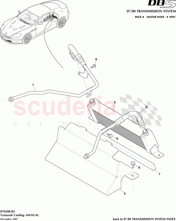 Transaxle Cooling (Manual) of Aston Martin Aston Martin DBS V12