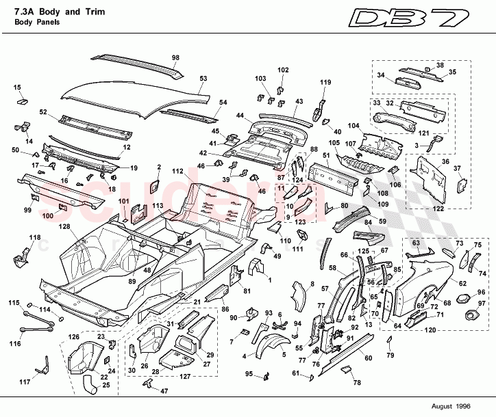 Body Panels of Aston Martin Aston Martin DB7 (1995)