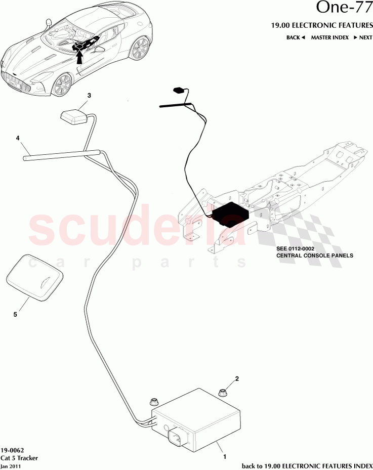 Cat 5 Tracker of Aston Martin Aston Martin One-77