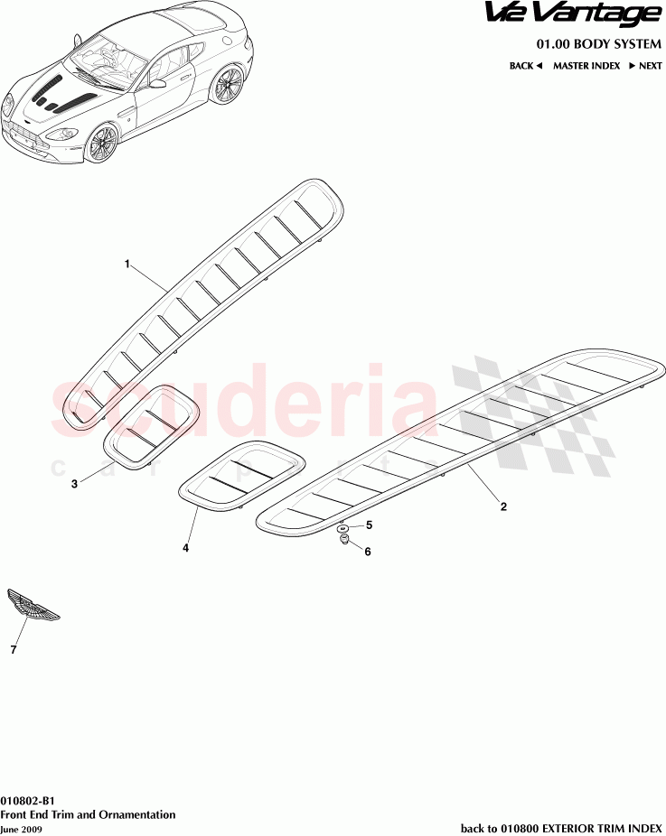 Front End Trim and Ornamentation of Aston Martin Aston Martin V12 Vantage