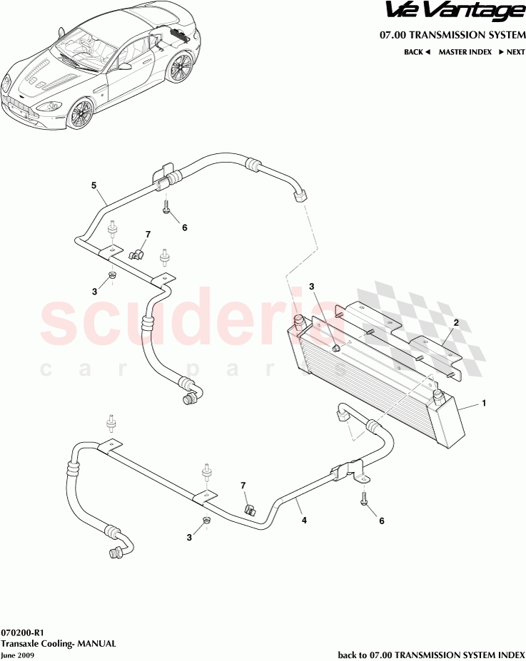 Transaxle Cooling (Manual) of Aston Martin Aston Martin V12 Vantage