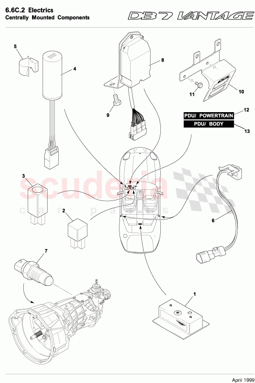 Centrally Mounted Components 2 of Aston Martin Aston Martin DB7 Vantage