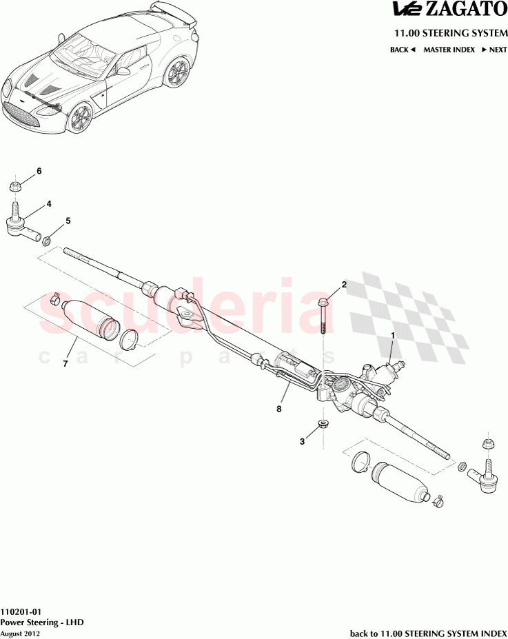 Power Steering - LHD of Aston Martin Aston Martin V12 Zagato