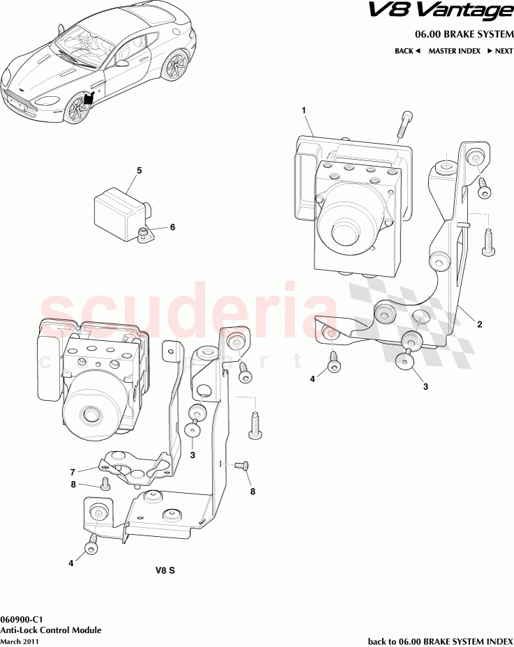 Anti-Lock Control Module of Aston Martin Aston Martin V8 Vantage