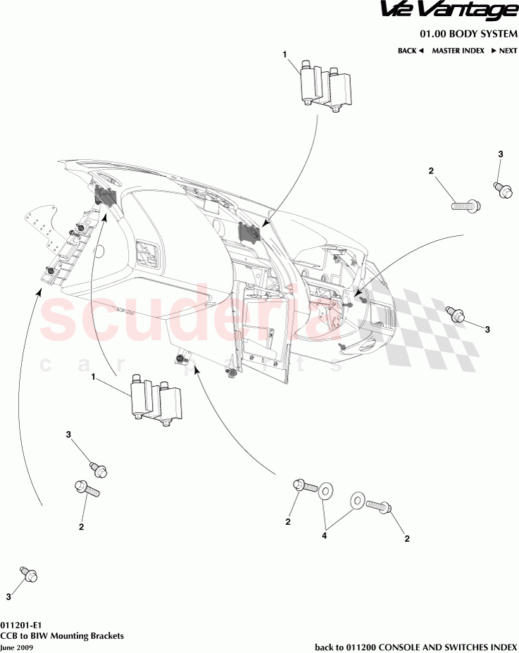 CCB to BIW Mounting Brackets of Aston Martin Aston Martin V12 Vantage