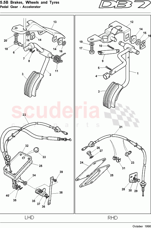 Pedal Gear - Accelerator of Aston Martin Aston Martin DB7 (1997)