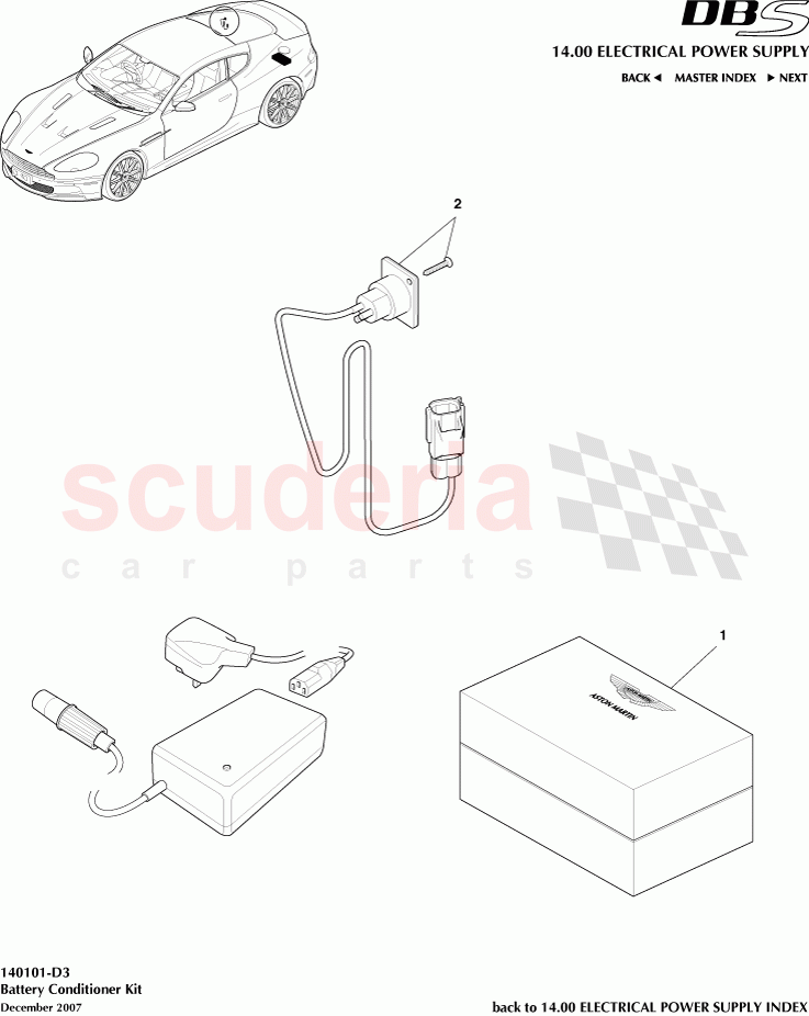 Battery Conditioner Kit of Aston Martin Aston Martin DBS V12