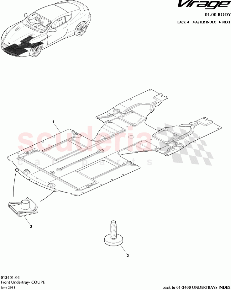 Front Undertray (Coupe) of Aston Martin Aston Martin Virage