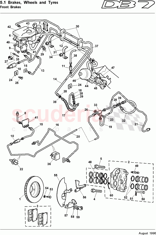 Front Brakes of Aston Martin Aston Martin DB7 (1995)