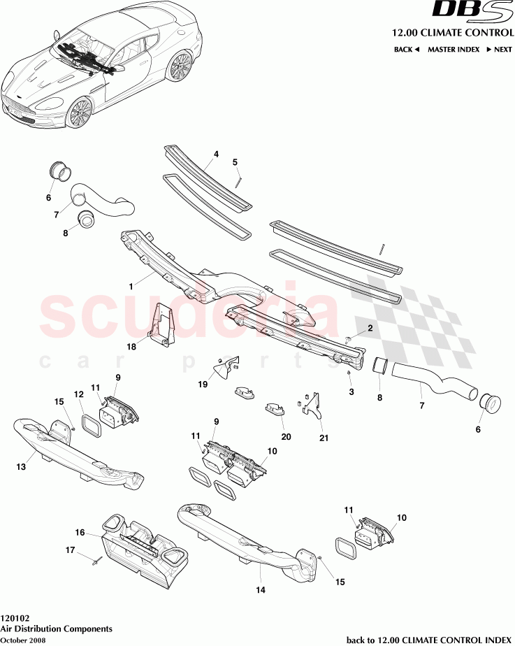 Air Distribution Components of Aston Martin Aston Martin DBS V12