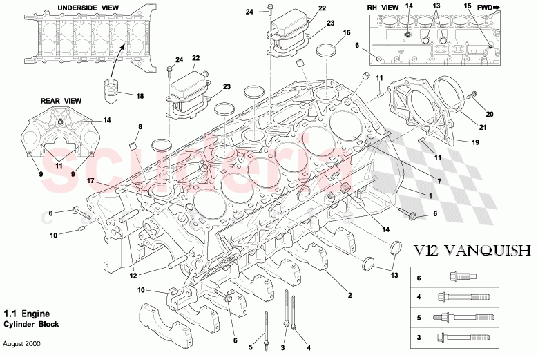 Cylinder Block of Aston Martin Aston Martin Vanquish (2001-2007)