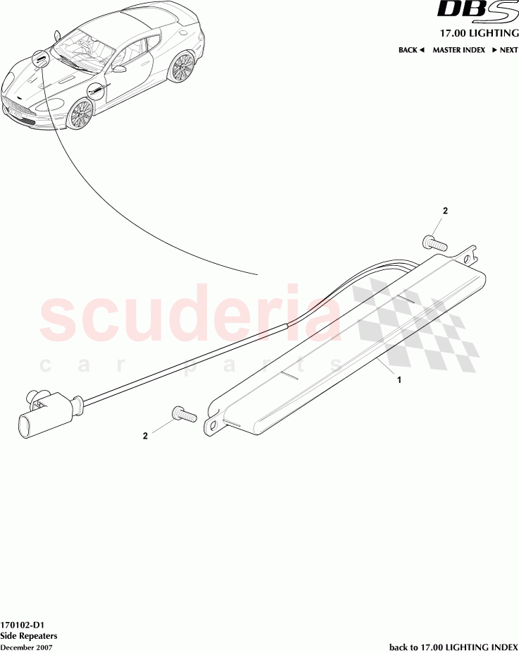 Side Repeaters of Aston Martin Aston Martin DBS V12