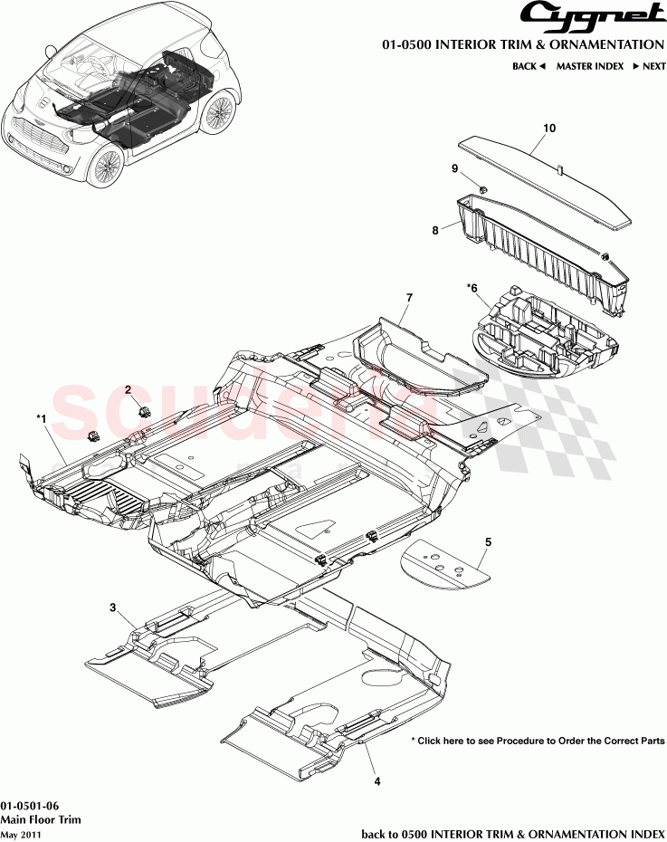 Main Floor Trim of Aston Martin Aston Martin Cygnet