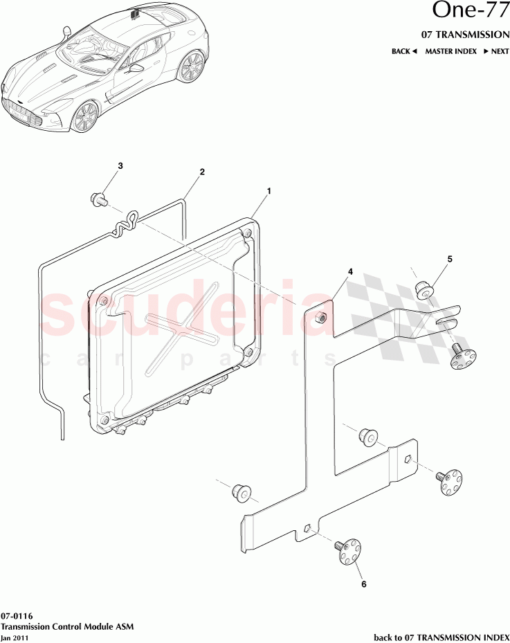 Transmission Control Module ASM of Aston Martin Aston Martin One-77