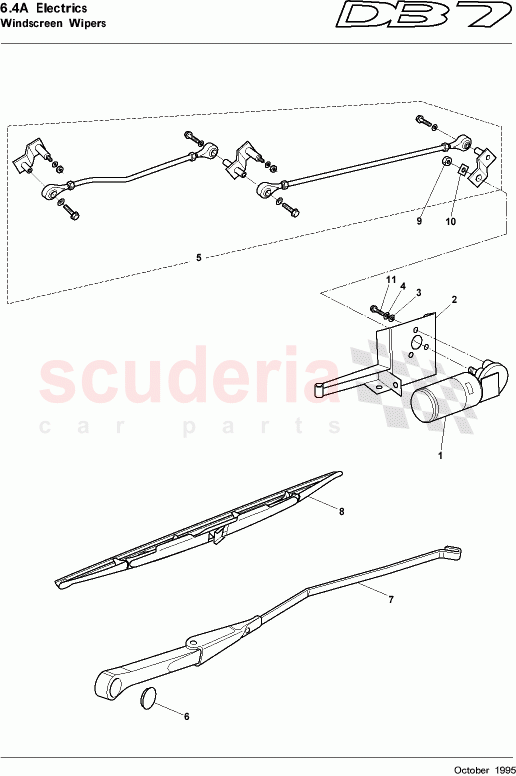 Windscreen Wipers of Aston Martin Aston Martin DB7 (1995)