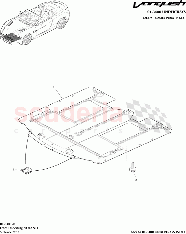 Front Undertray, VOLANTE of Aston Martin Aston Martin Vanquish (2012+)