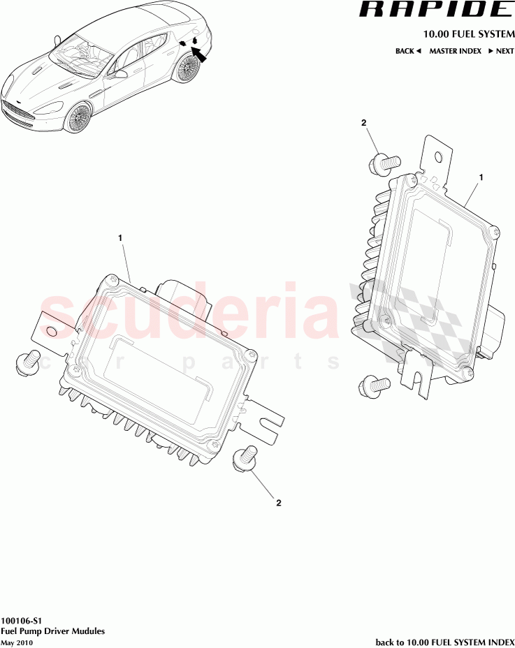 Fuel Pump Driver Mudules of Aston Martin Aston Martin Rapide