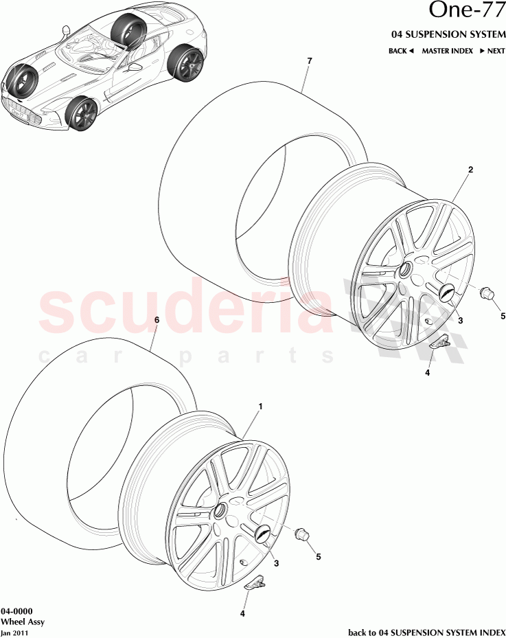 Wheel Assembly of Aston Martin Aston Martin One-77