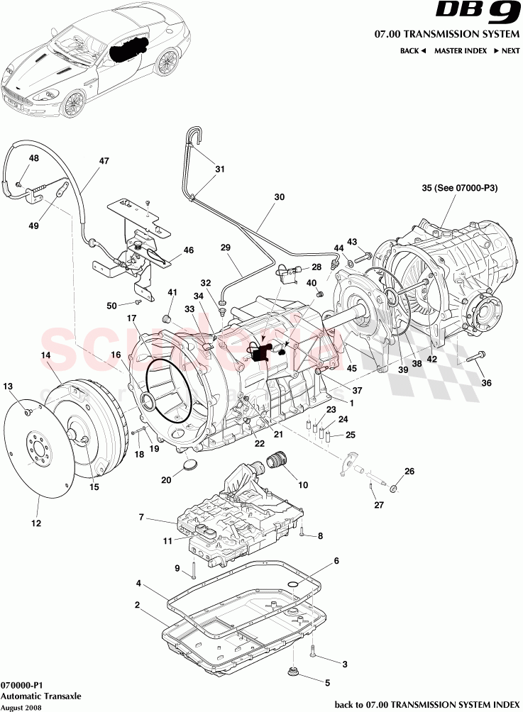 Automatic Transaxle of Aston Martin Aston Martin DB9 (2004-2012)