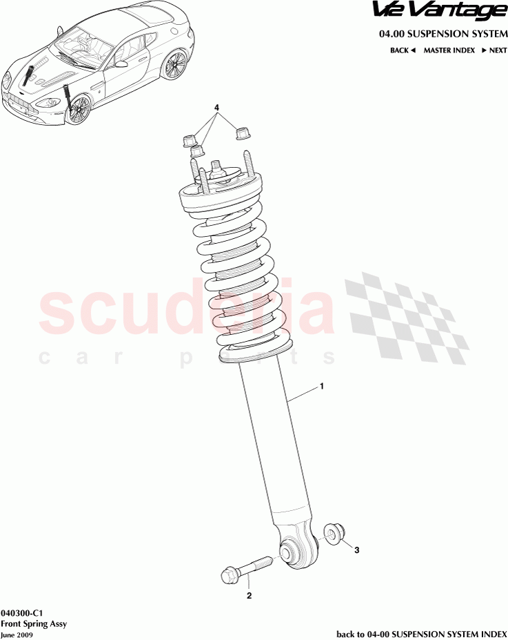 Front Spring Assembly of Aston Martin Aston Martin V12 Vantage