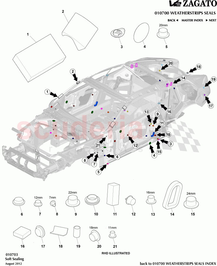 Soft Sealing of Aston Martin Aston Martin V12 Zagato