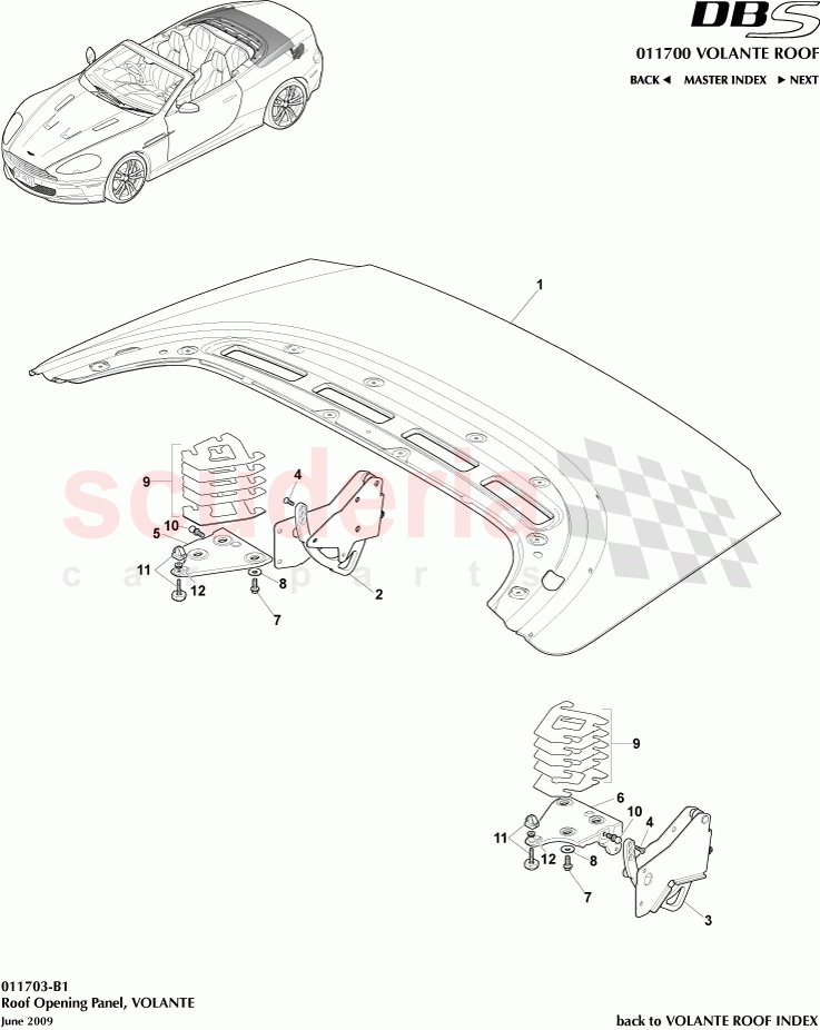 Roof Opening Panel (Volante) of Aston Martin Aston Martin DBS V12