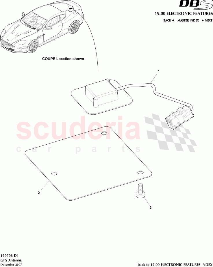 GPS Antenna of Aston Martin Aston Martin DBS V12