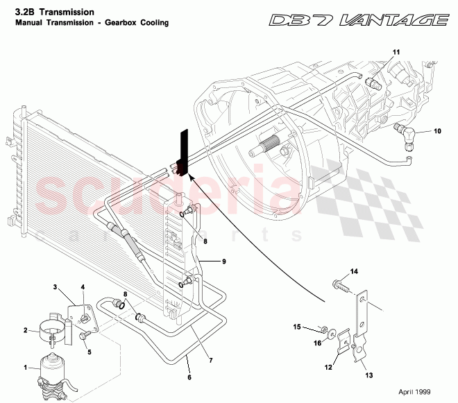 Manual Transmission - Gearbox Cooling of Aston Martin Aston Martin DB7 Vantage