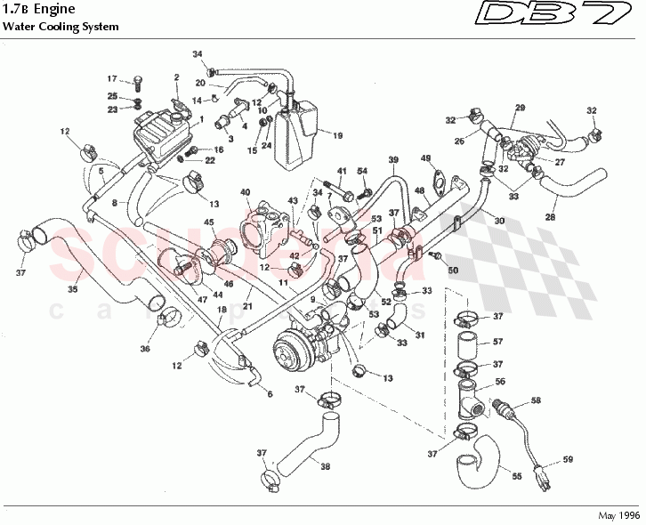 Water Cooling System of Aston Martin Aston Martin DB7 (1997)