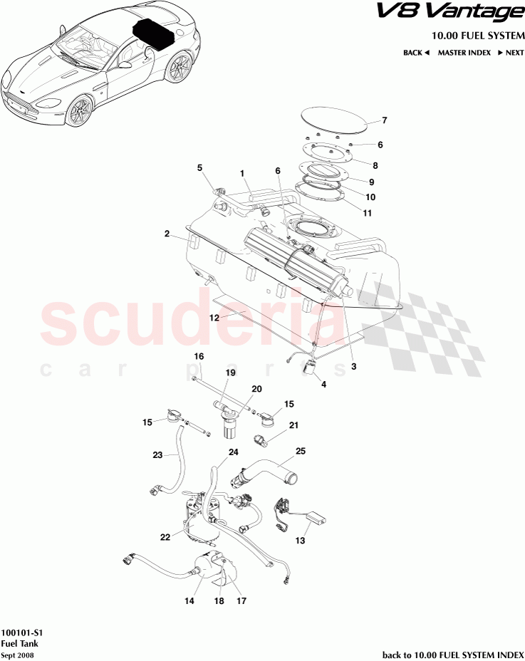 Fuel Tank of Aston Martin Aston Martin V8 Vantage