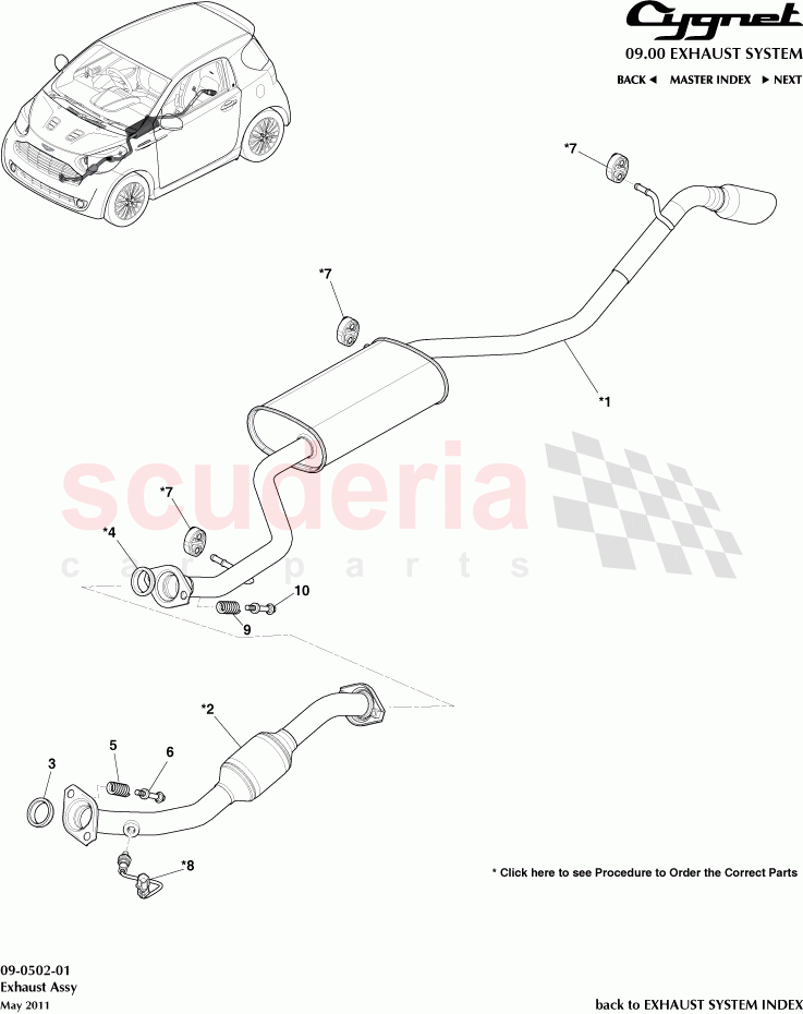 Exhaust Assembly of Aston Martin Aston Martin Cygnet