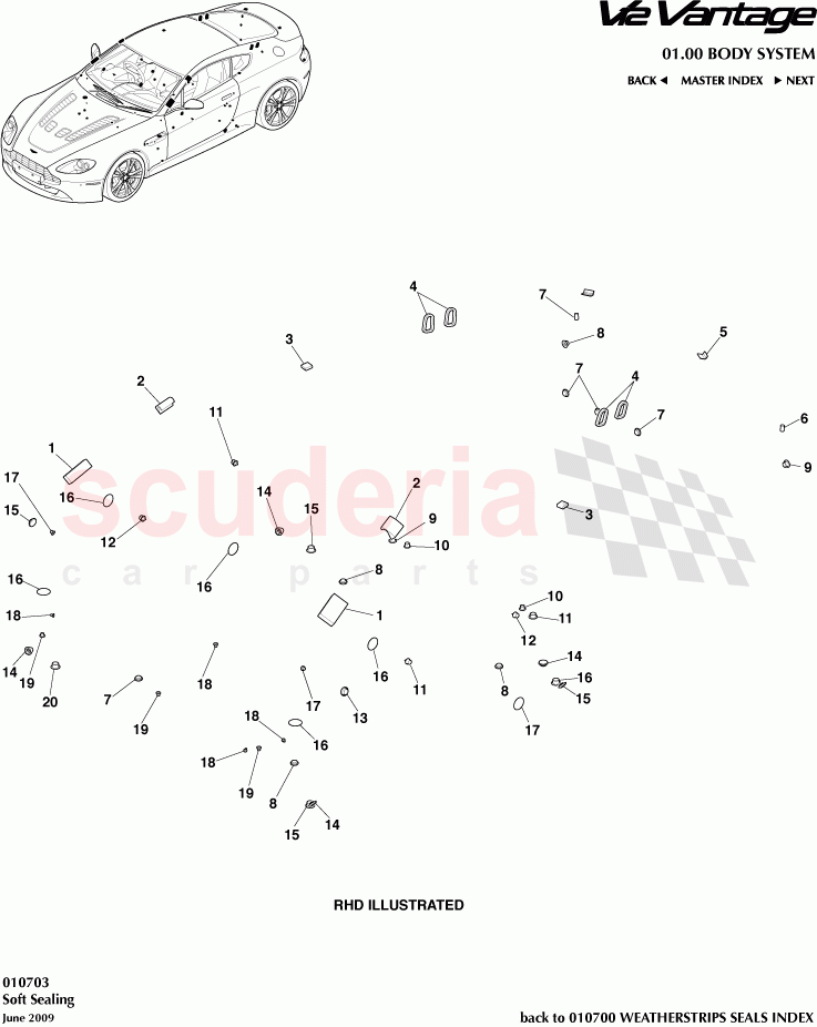 Soft Sealing of Aston Martin Aston Martin V12 Vantage