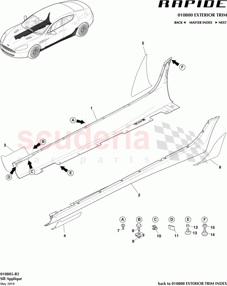 Sill Applique of Aston Martin Aston Martin Rapide