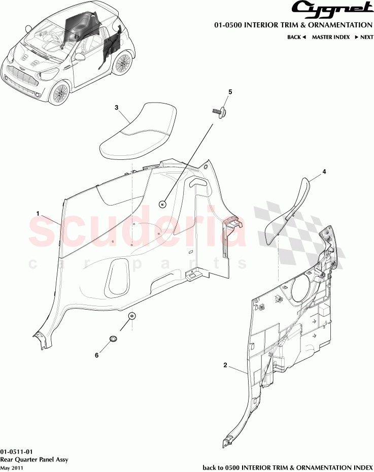 Rear Quarter Panel Assembly of Aston Martin Aston Martin Cygnet