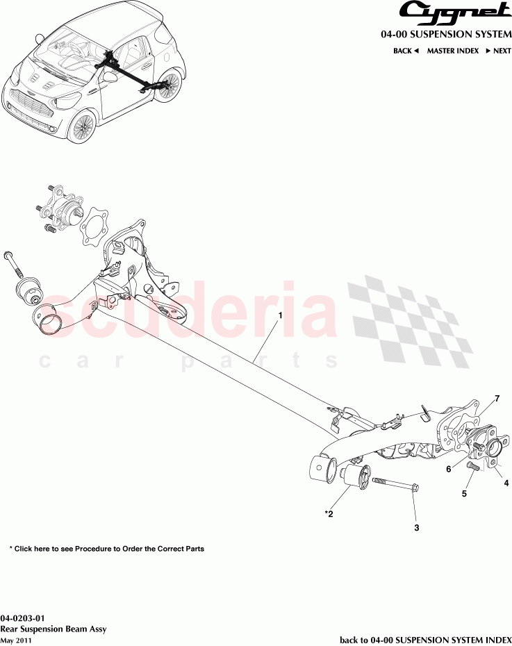 Rear Suspension Beam Assembly of Aston Martin Aston Martin Cygnet