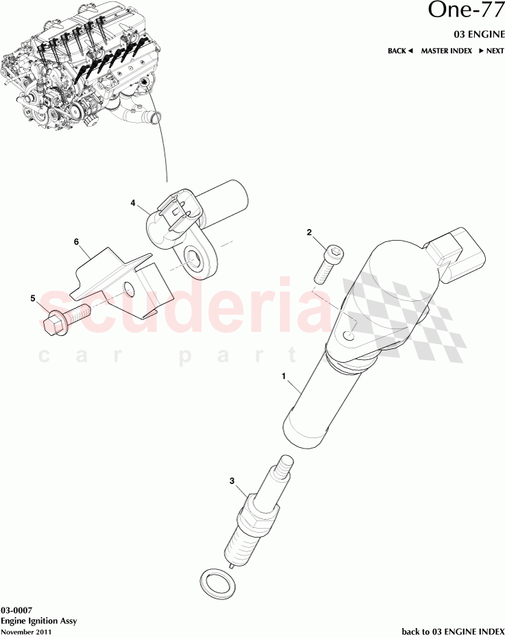 Engine Ignition Assembly of Aston Martin Aston Martin One-77